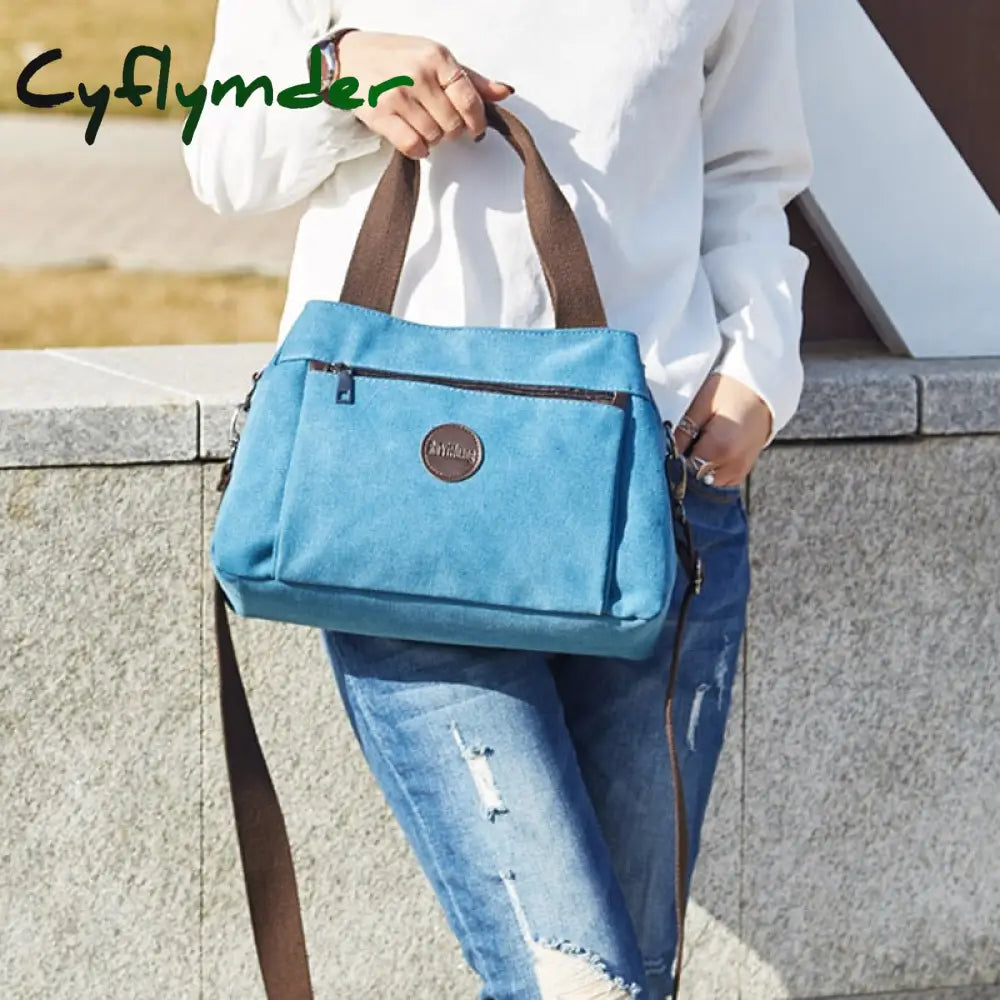 Cyflymder Retro Casual Women’s Bag Canvas Ladies Single-Shoulder Messenger Large-Capacity