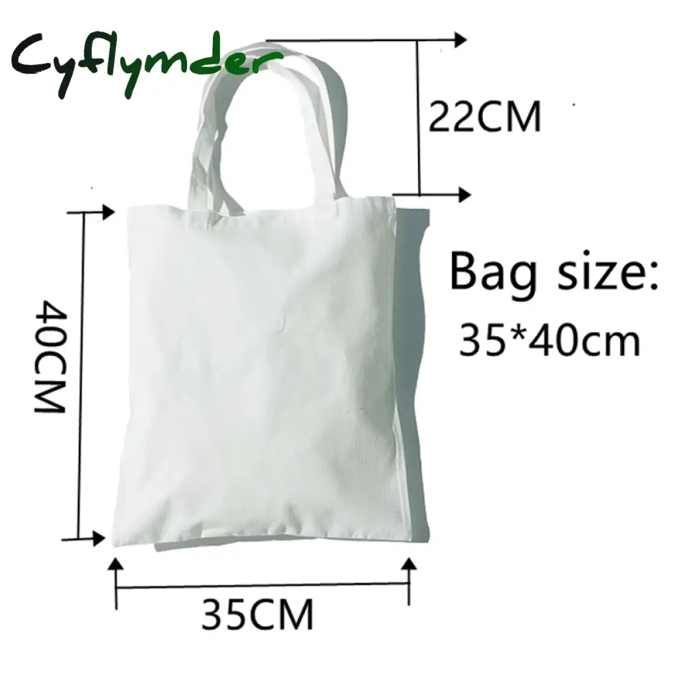 Cyflymder Retro Flower Power Y2K Floral Women Canvas Tote Bag Girl Reusable Shopper Foldable Ecobag