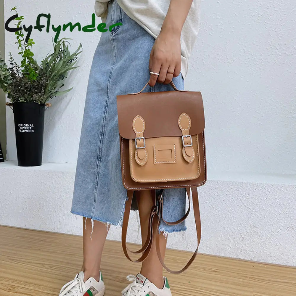 Cyflymder Retro Handmade Backpack Messenger Bag Hand Stitching Sew Diy Material Cambridge Woven