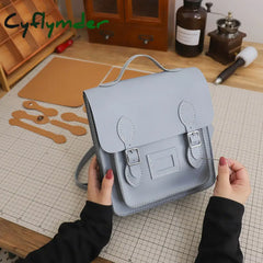 Cyflymder Retro Handmade Backpack Messenger Bag Hand Stitching Sew Diy Material Cambridge Woven