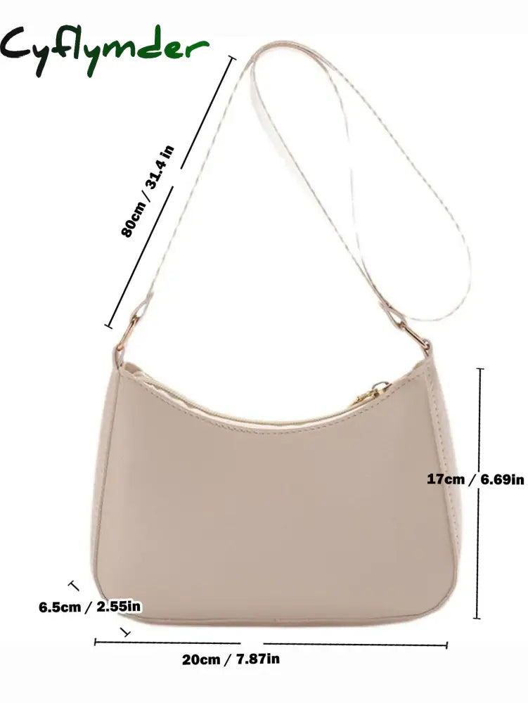 Cyflymder Retro Solid Color Pu Leather Women’s Fashion Exquisite Shopping Bag Handbags Shoulder