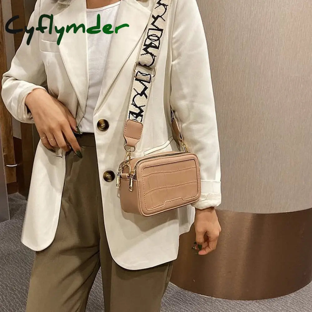 Cyflymder Retro Waist Bag Pu Leather Fanny Pack Shoulder Ladies Alligator Pattern Women Belt