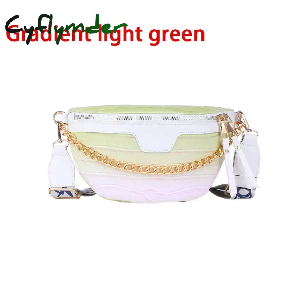 Cyflymder Retro Waist Bag Pu Leather Fanny Pack Shoulder Ladies Alligator Pattern Women Belt