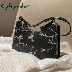 Cyflymder Retro Women Portable Small Square Shoulder Bags Red Wine Ladies Underarm Bag Vintage Pu