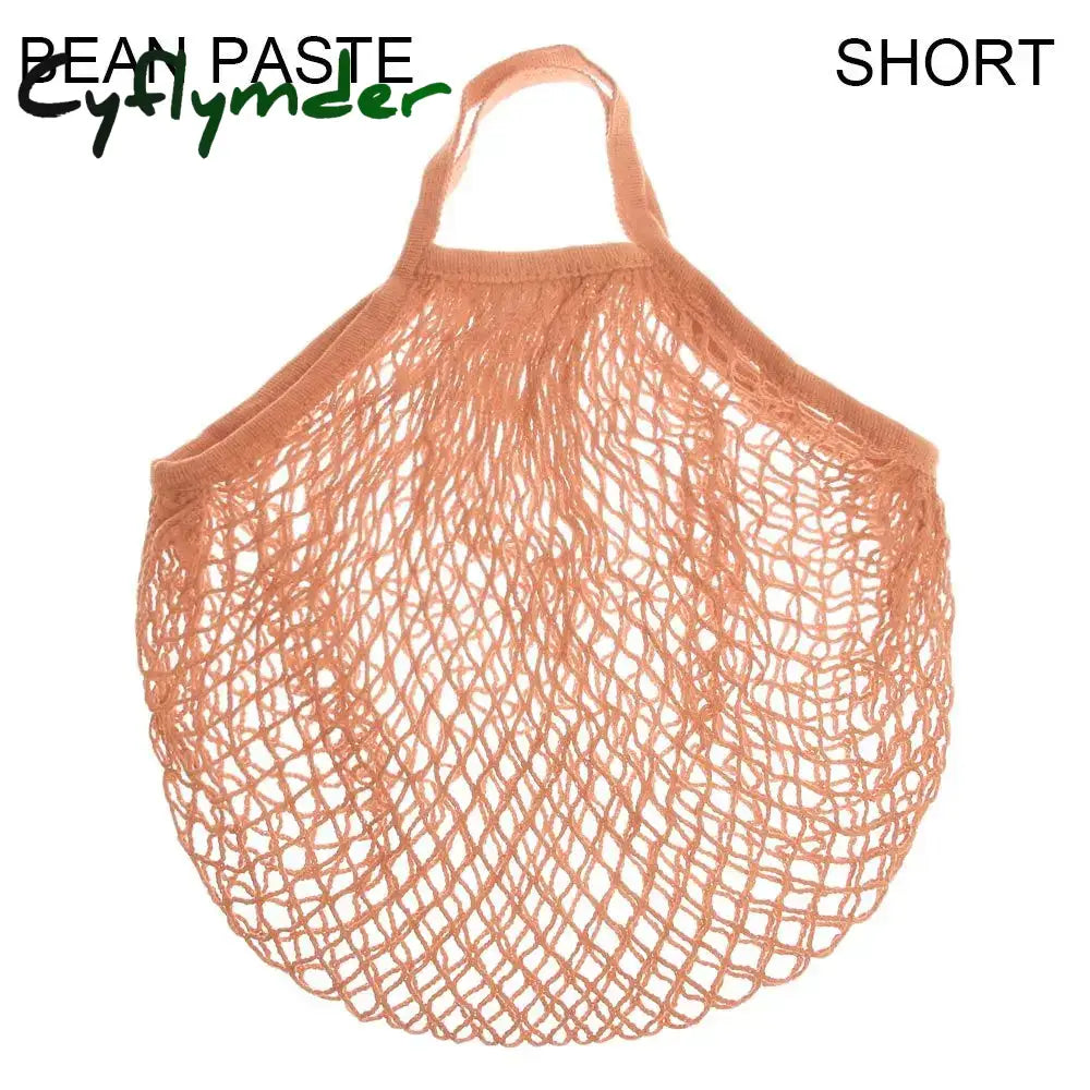 Cyflymder Reusable Cotton Mesh Bag Shopping String Fishnet Net Turtle Bags Storage Handbag Tote