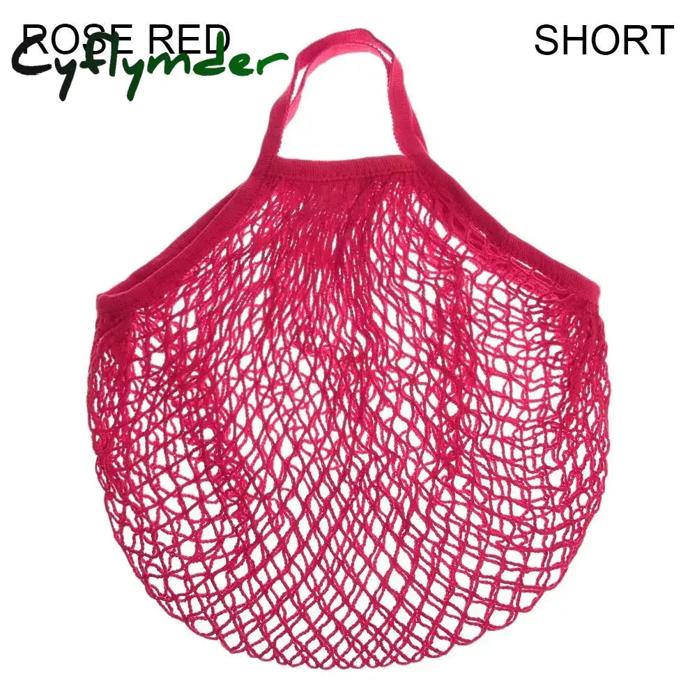 Cyflymder Reusable Cotton Mesh Bag Shopping String Fishnet Net Turtle Bags Storage Handbag Tote