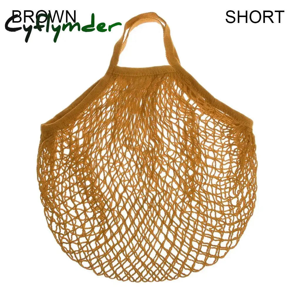 Cyflymder Reusable Cotton Mesh Bag Shopping String Fishnet Net Turtle Bags Storage Handbag Tote