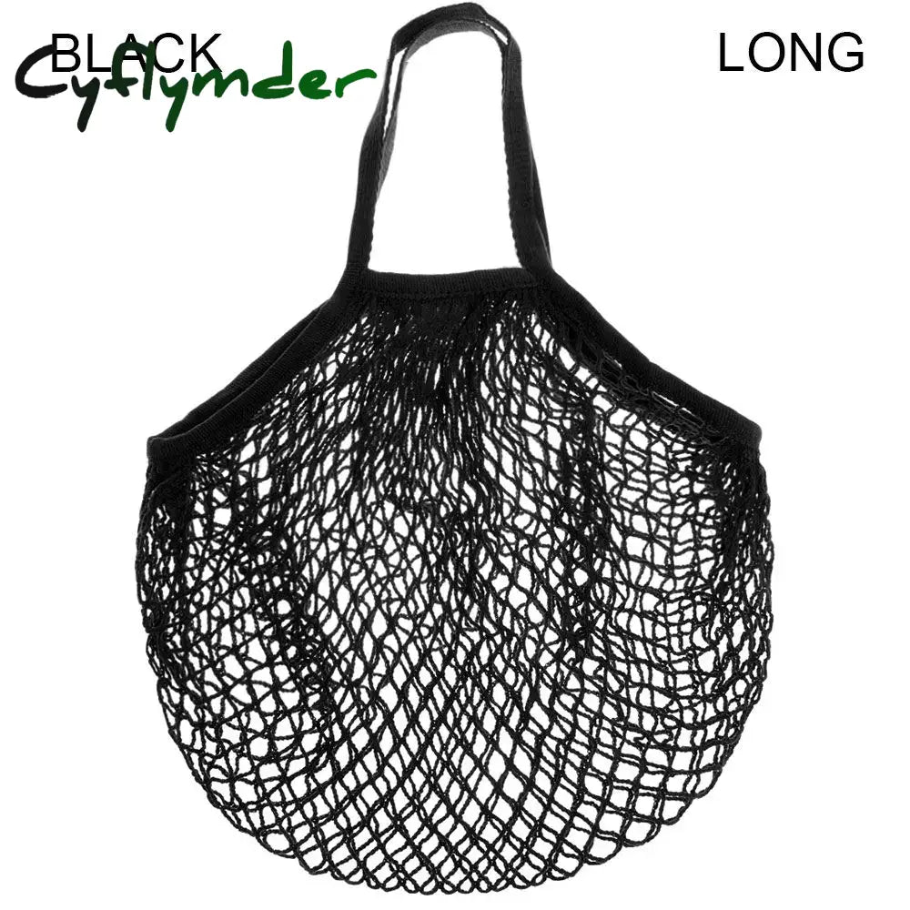 Cyflymder Reusable Cotton Mesh Bag Shopping String Fishnet Net Turtle Bags Storage Handbag Tote