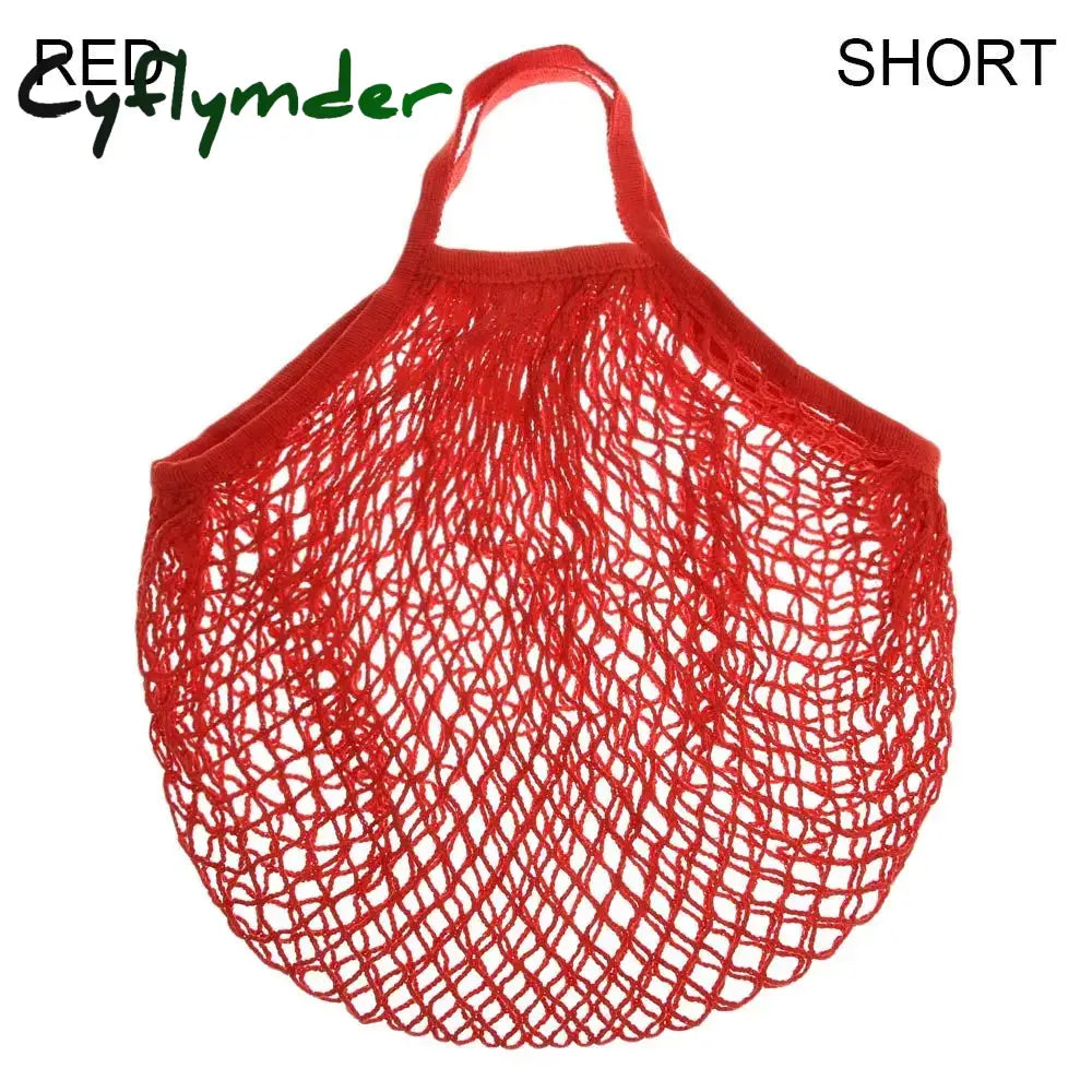 Cyflymder Reusable Cotton Mesh Bag Shopping String Fishnet Net Turtle Bags Storage Handbag Tote