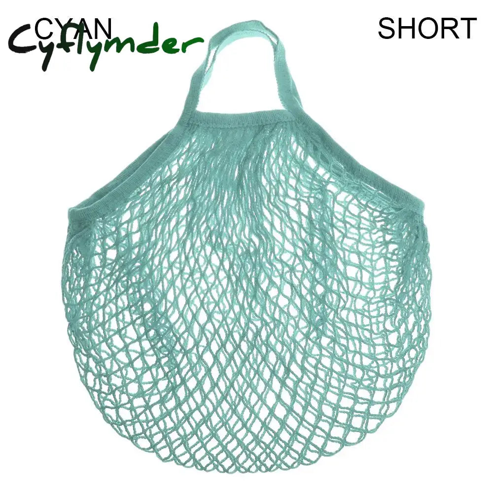 Cyflymder Reusable Cotton Mesh Bag Shopping String Fishnet Net Turtle Bags Storage Handbag Tote
