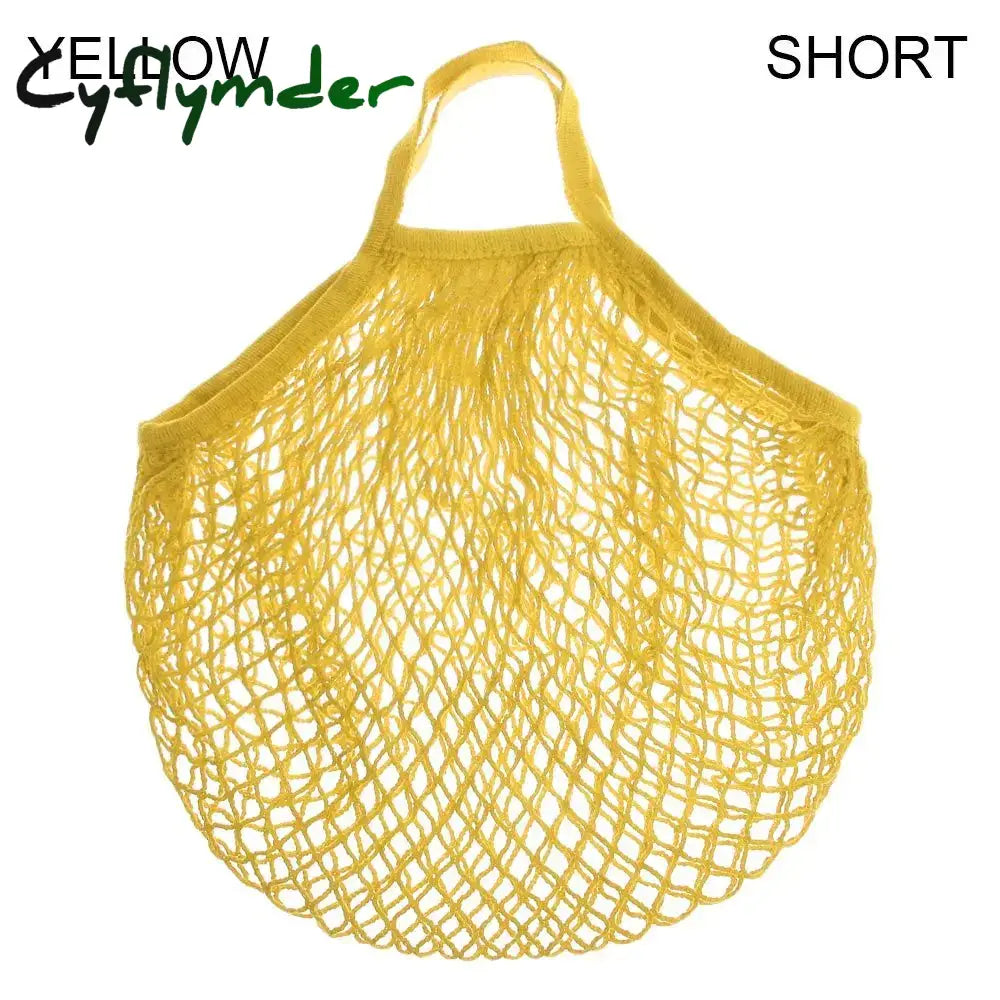 Cyflymder Reusable Cotton Mesh Bag Shopping String Fishnet Net Turtle Bags Storage Handbag Tote