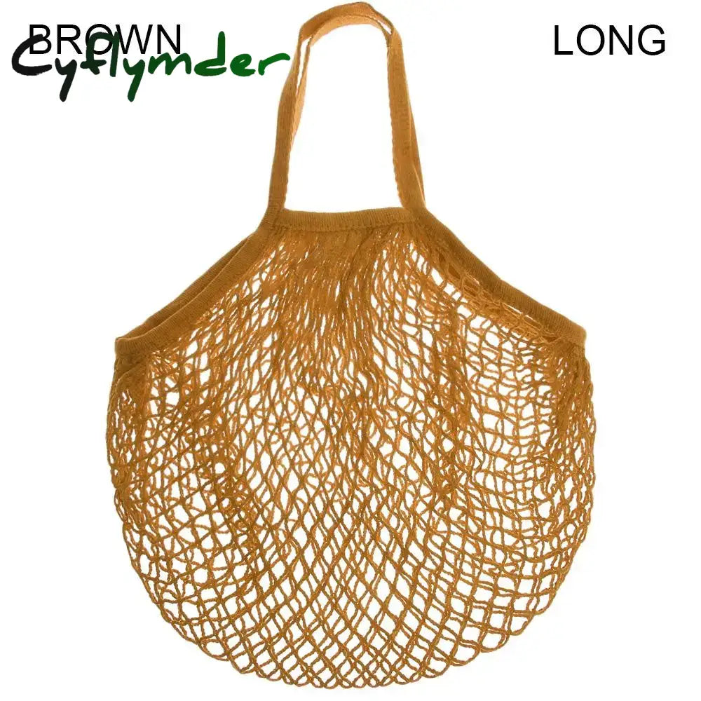 Cyflymder Reusable Cotton Mesh Bag Shopping String Fishnet Net Turtle Bags Storage Handbag Tote