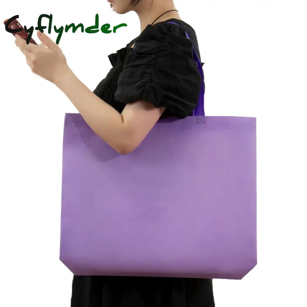 Cyflymder Reusable Shopping Bag Foldable Tote Grocery Large Capacity Non-Woven Travel Storage Eco