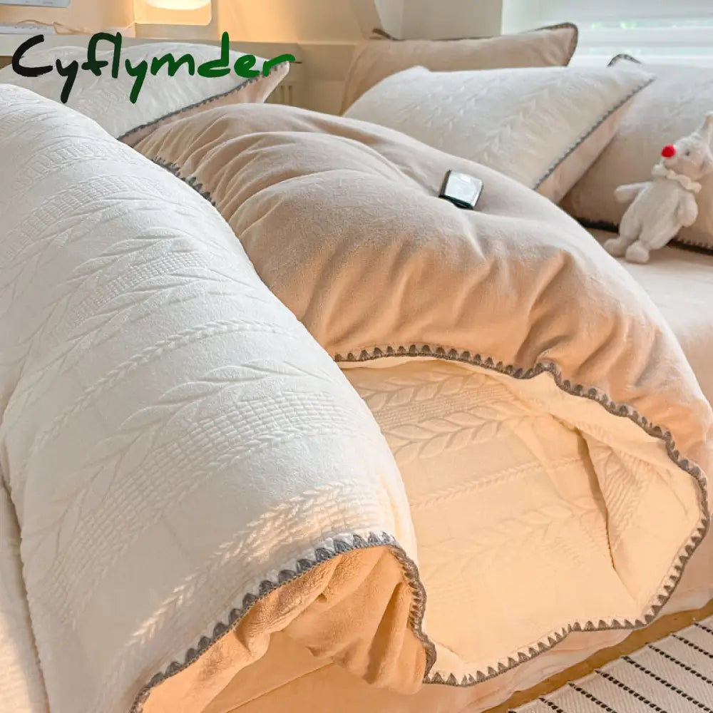 room inspo Winter Double-Sided Thickened Milk Coral Fleece Bed Four-Piece Set Fleece-lined Flange Suede Bed Sheet Quilt Cover Bedding Fitted Sheet
