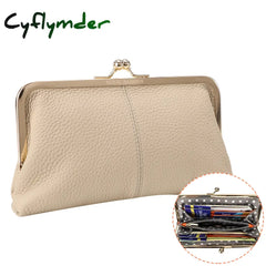 Royal Bagger Kiss Lock Wallet for Women Genuine Cow Leather Large Capacity Card Holder Fashion Clutch Bag Phone Purse 1468