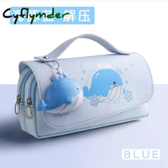 Cyflymder Sakura Pencil Bag Pu Leather Pen Case Kawaii Stationery Ruler Pouch For School Girl Sweet