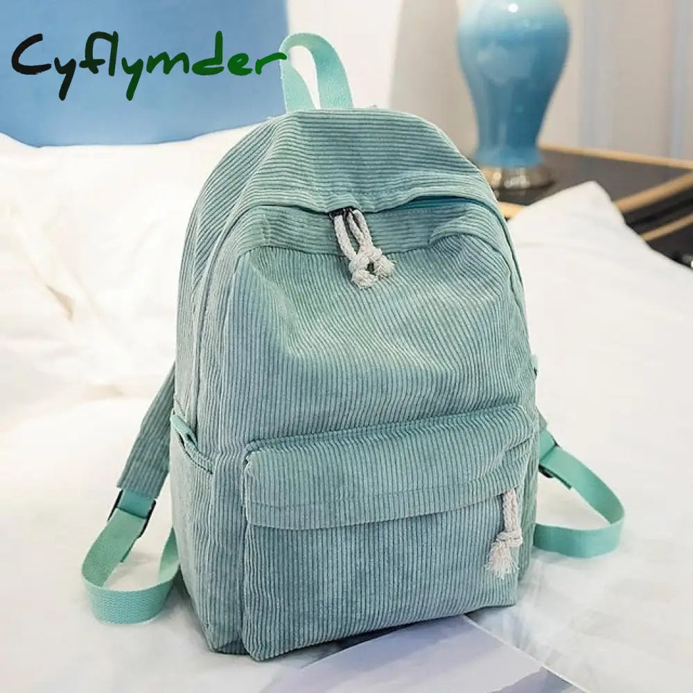Cyflymder School Backpack Bags For Teenage Girls Women Bagpack Female Corduroy Bookbag Harajuku Bag