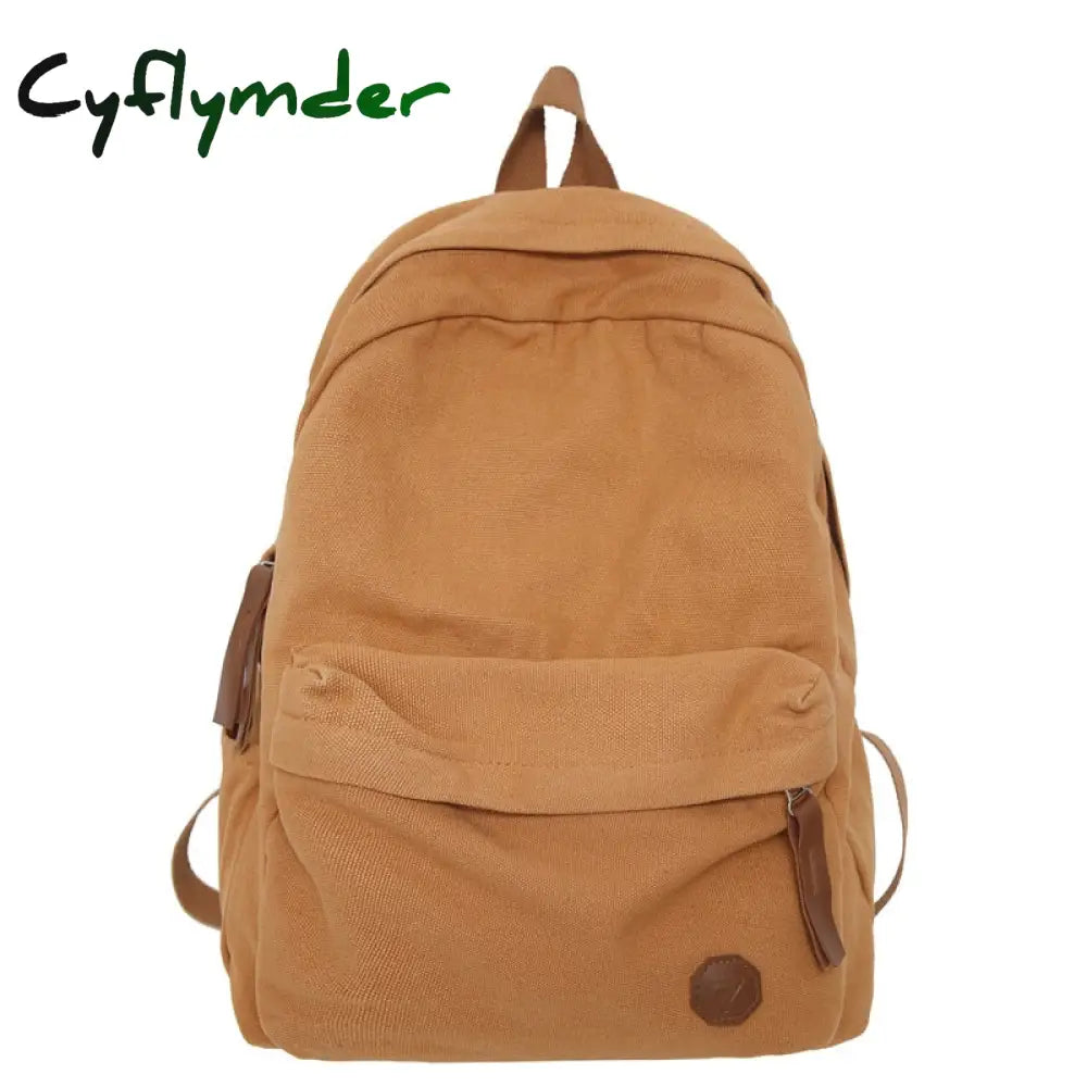 Cyflymder School Bag Girl Fabric New Fashion College Student Vintage Women Backpack Canvas Female