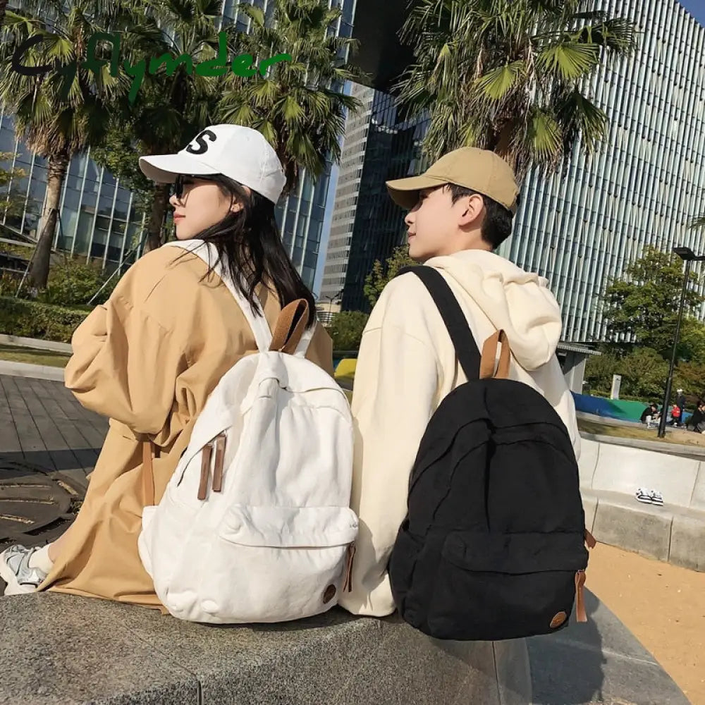 Cyflymder School Bag Girl Fabric New Fashion College Student Vintage Women Backpack Canvas Female