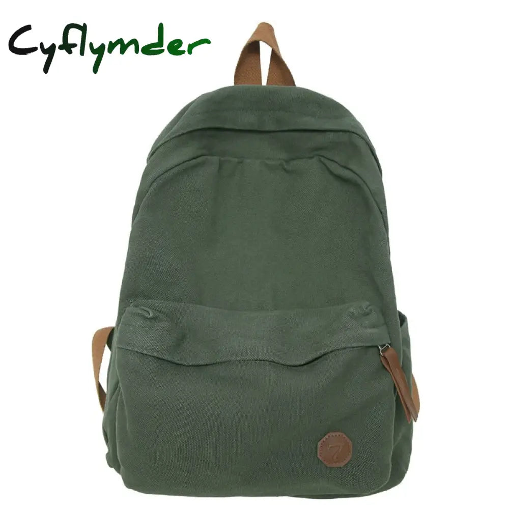 Cyflymder School Bag Girl Fabric New Fashion College Student Vintage Women Backpack Canvas Female