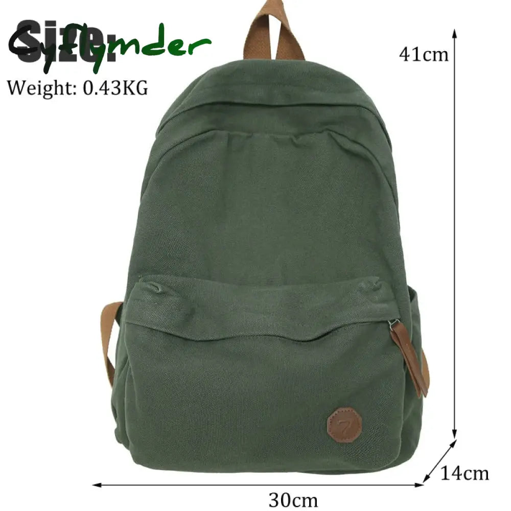 Cyflymder School Bag Girl Fabric New Fashion College Student Vintage Women Backpack Canvas Female
