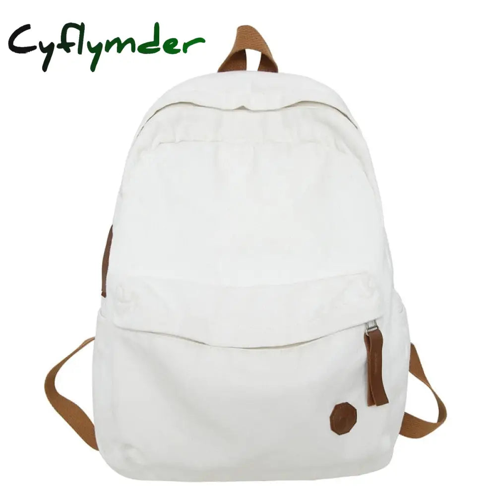 Cyflymder School Bag Girl Fabric New Fashion College Student Vintage Women Backpack Canvas Female