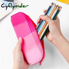 Cyflymder School Silicone Pencil Stationery Large Capacity Waterproof Soft Case Cases