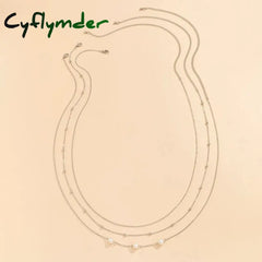 Cyflymder Sexy And Minimalist Imitation Pearl Chain Metal Waist Mixed Stacked Fashion Girl Beaded