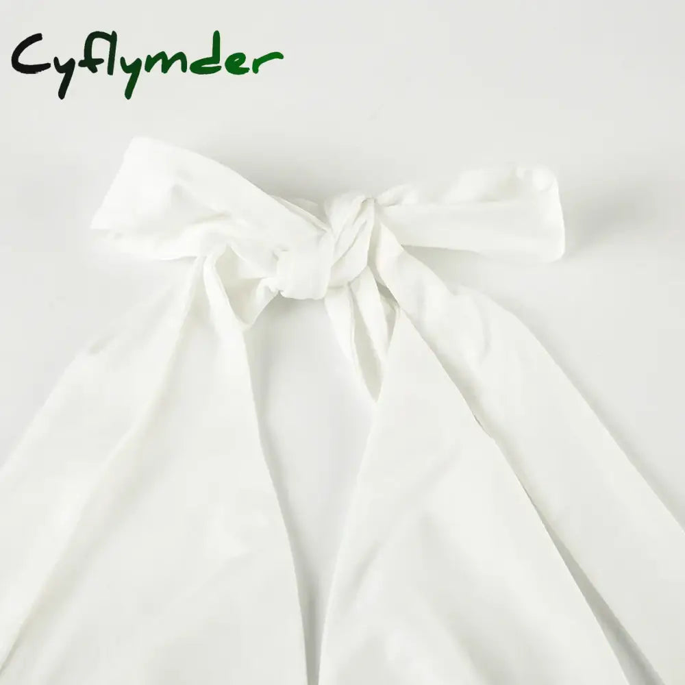 Cyflymder Sexy Vintage Solid Lace Up Camisole Sleeveless Y2K Backless Clothes Fashion Korean Aesthetic Women’s Crop