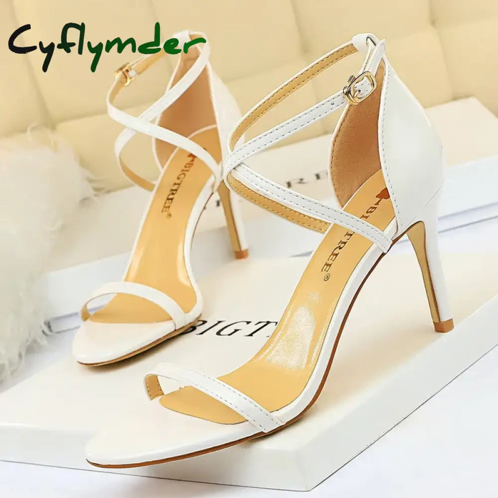 Cyflymder Shoes Buckle Strap High Heels New Women Heels Sandals Stiletto 11cm Sexy Heels Party Shoes Women Pumps Ladies