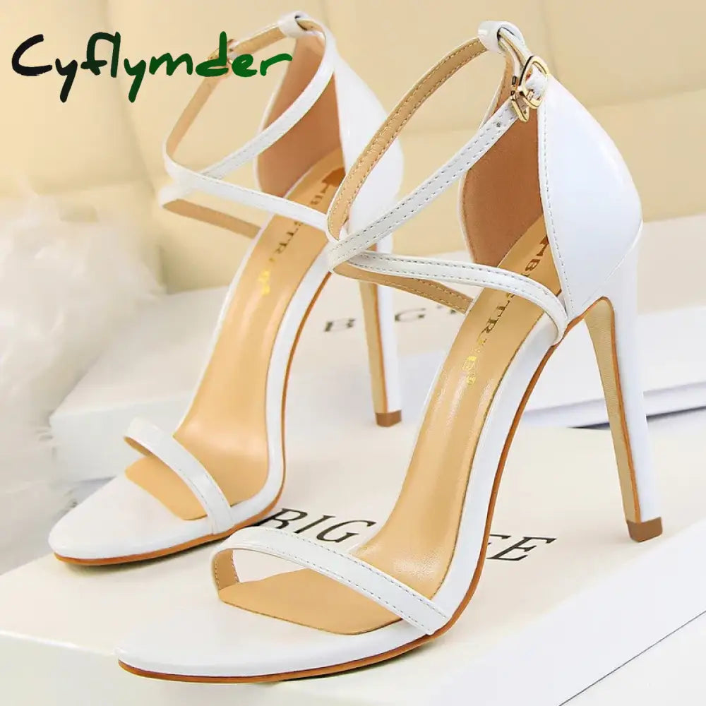 Cyflymder Shoes Buckle Strap High Heels New Women Heels Sandals Stiletto 11cm Sexy Heels Party Shoes Women Pumps Ladies