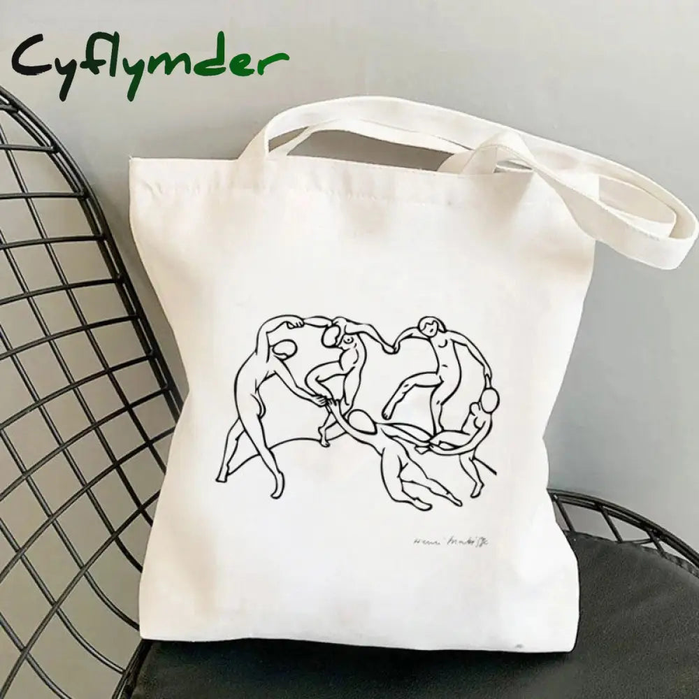 Cyflymder Shopper Geometric Art Printed Tote Bag Women Harajuku Handbag Girl Shoulder Shopping Lady