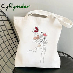 Cyflymder Shopper Geometric Art Printed Tote Bag Women Harajuku Handbag Girl Shoulder Shopping Lady