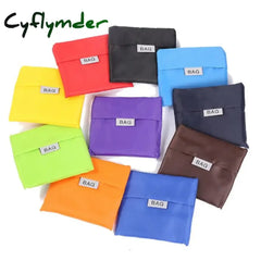 Cyflymder Shopping Bag Solid Color Eco-Friendly Folding Reusable Portable Shoulder Handbag