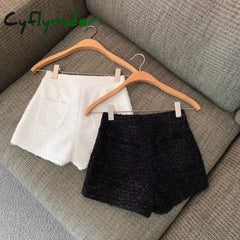 Cyflymder Shorts Women Sexy Skinny Y2k Clothes High Waist European Streetwear Fashion Trouser Cool Thick Button-Fly