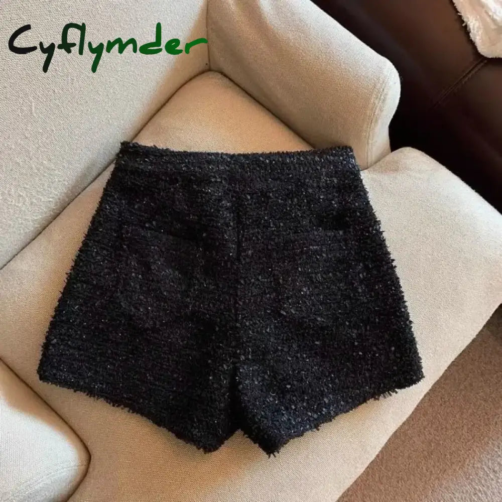 Cyflymder Shorts Women Sexy Skinny Y2k Clothes High Waist European Streetwear Fashion Trouser Cool Thick Button-Fly