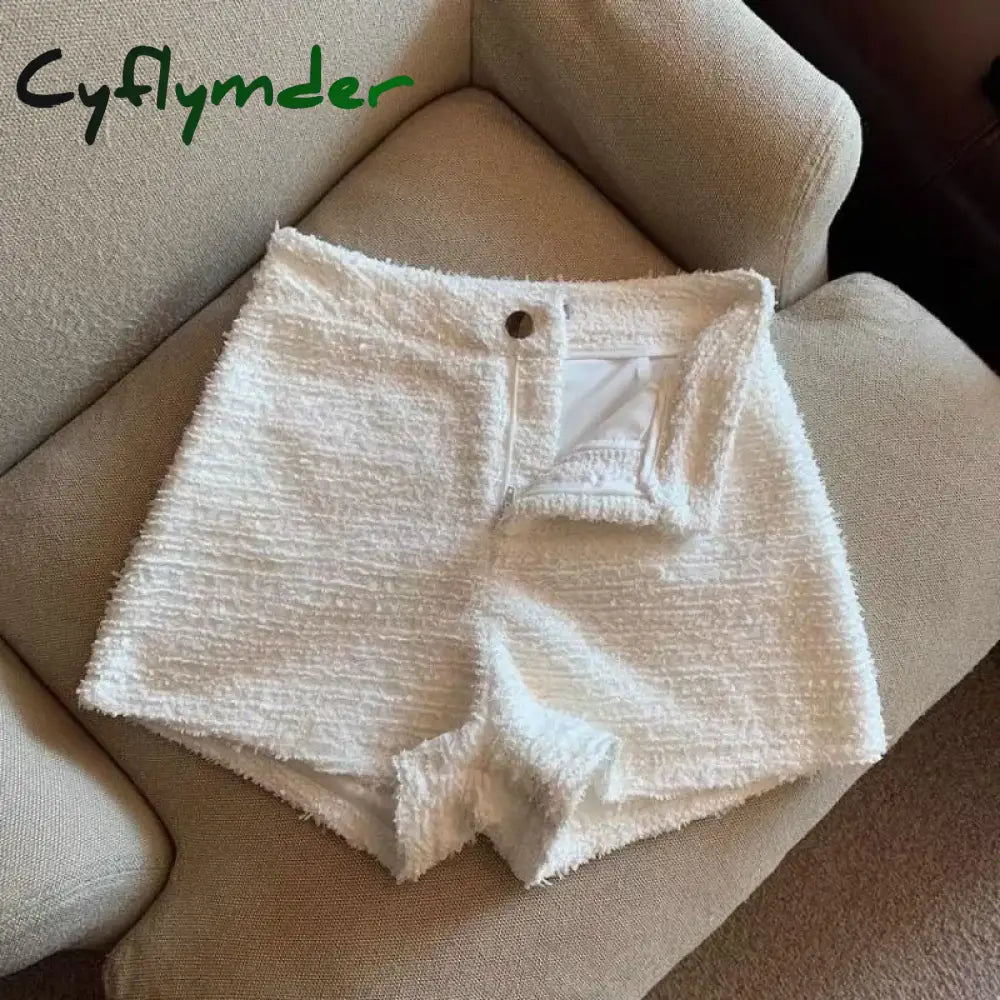 Cyflymder Shorts Women Sexy Skinny Y2k Clothes High Waist European Streetwear Fashion Trouser Cool Thick Button-Fly