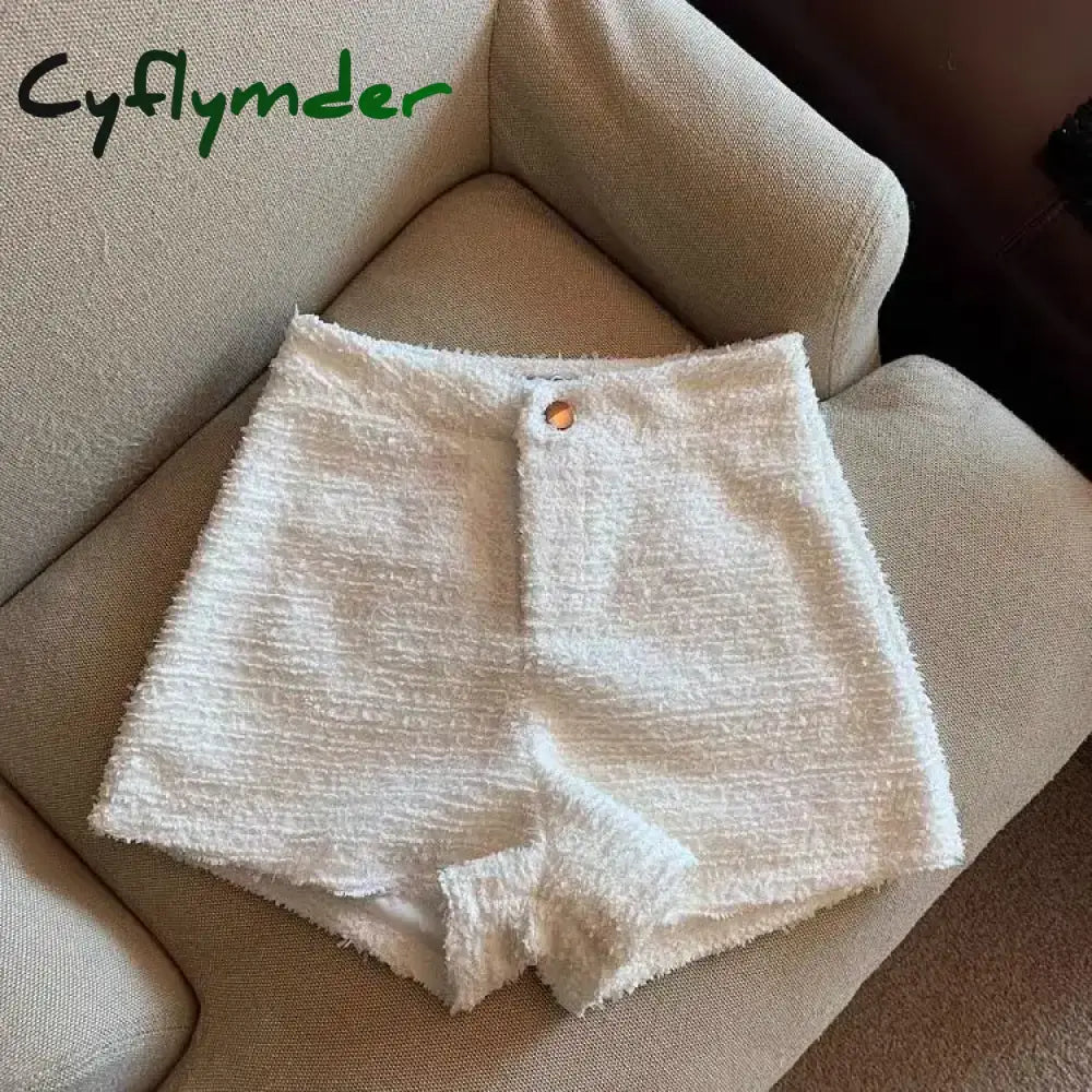 Cyflymder Shorts Women Sexy Skinny Y2k Clothes High Waist European Streetwear Fashion Trouser Cool Thick Button-Fly