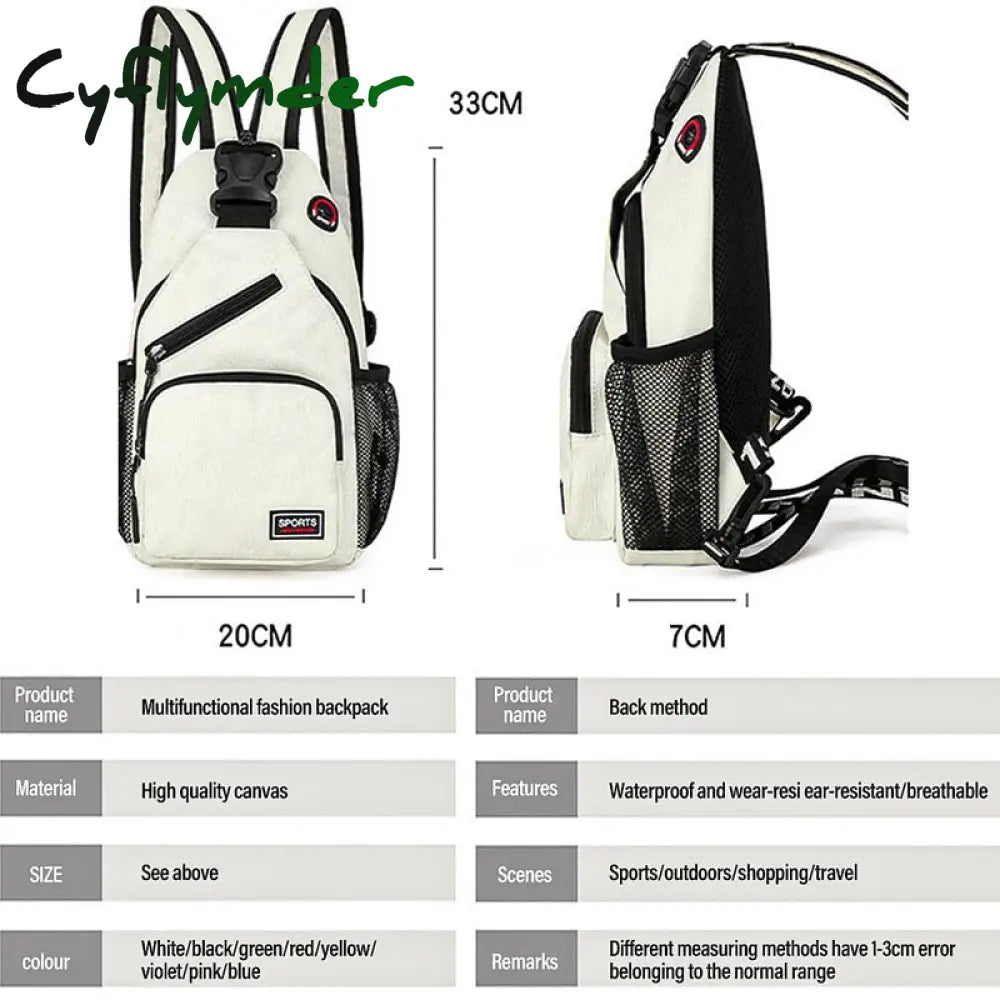 Cyflymder Shoulder Bag Man Casual Chest Business Male Multi-Functional Men’s Backpack Cycling