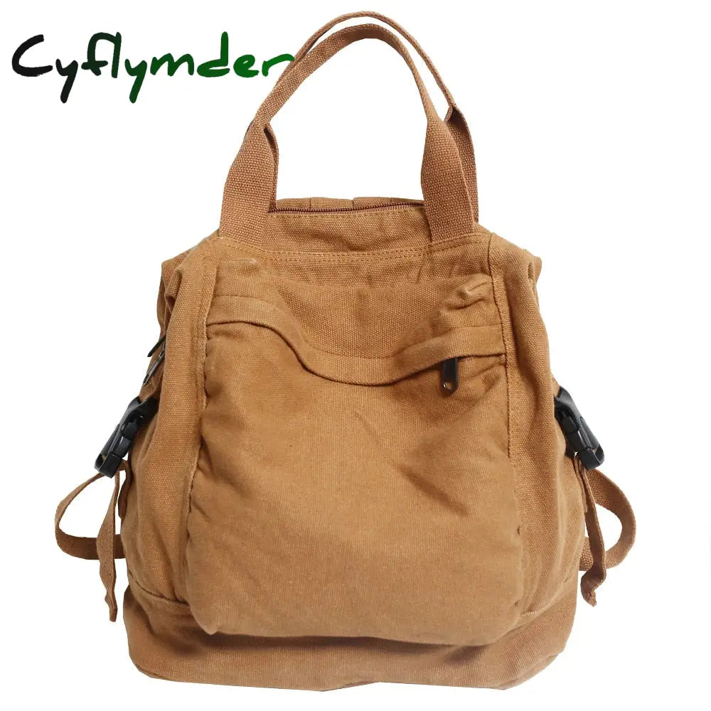 Cyflymder Shoulder Bag Women College Backpack Ladies Harajuku Cute Retro Canvas Female Laptop