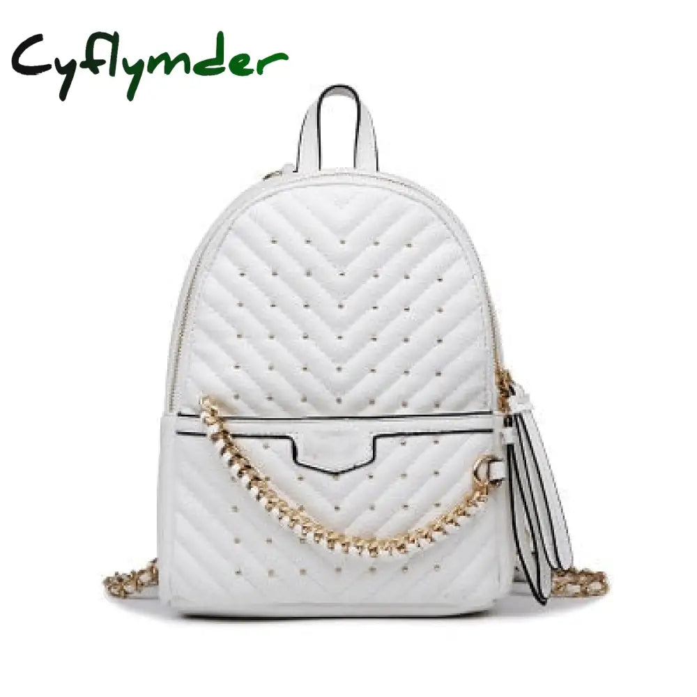 Cyflymder Shoulder Bag Women European And American Style Backpack Ladies Fashion All-Match Lingge