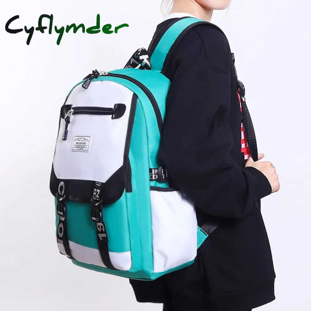 Cyflymder Shoulder Bag Women Girls School Backpacks Anti Theft Usb Charge Backpack Waterproof