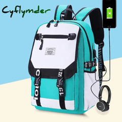 Cyflymder Shoulder Bag Women Girls School Backpacks Anti Theft Usb Charge Backpack Waterproof