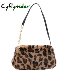 Cyflymder Shoulder Messenger Bag Plush Soft Underarm Fashion Casual Crossbody Bags Women Totes