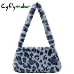 Cyflymder Shoulder Messenger Bag Plush Soft Underarm Fashion Casual Crossbody Bags Women Totes