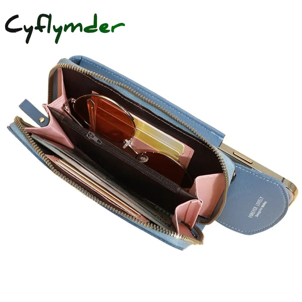 Cyflymder Shoulder Wallet Women Phone Purse Bag Women’s Handbag Long Wristlet Wallets Clutch