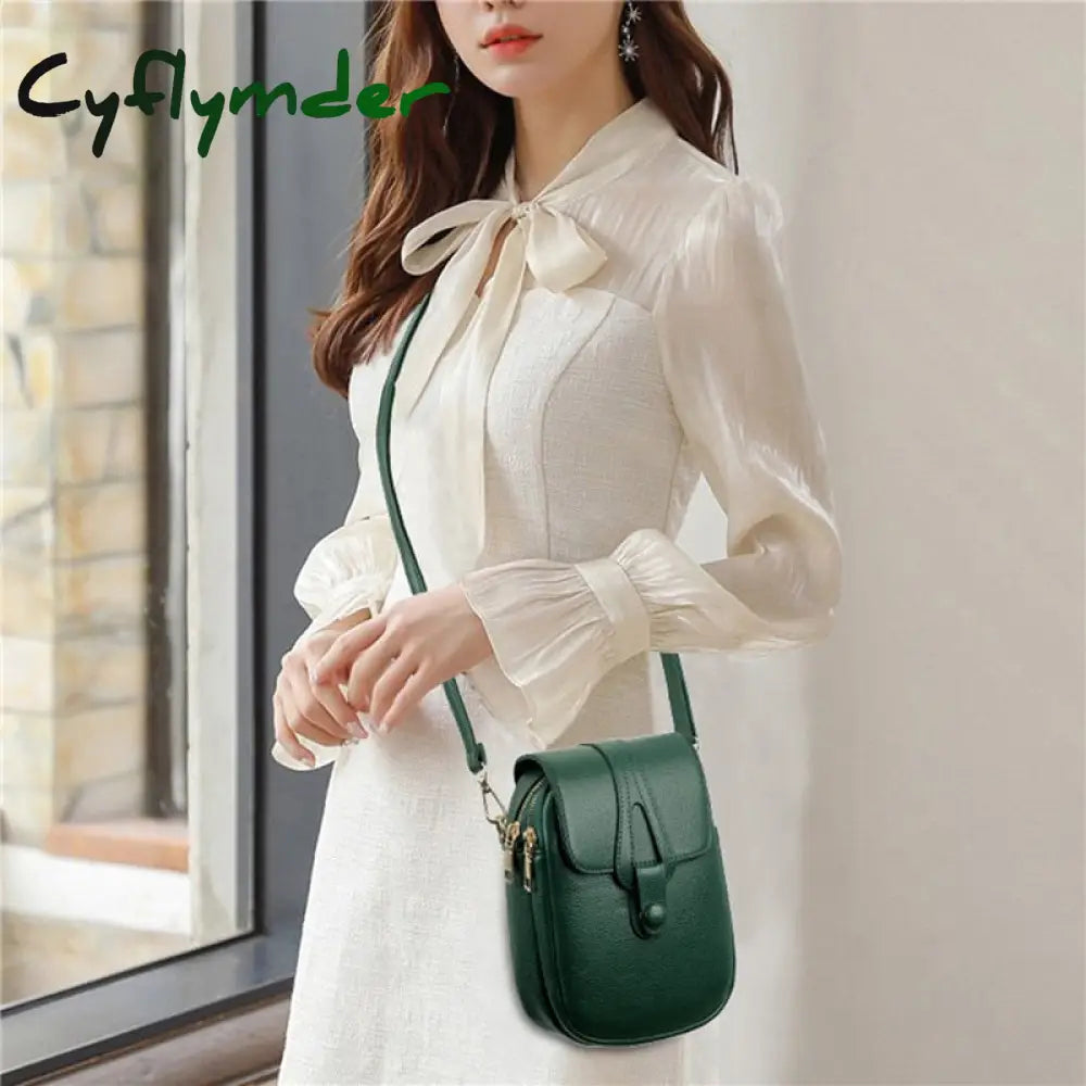 Cyflymder Simple Design Pu Leather Crossbody Shoulder Bags For Women Spring Retro Branded Handbags