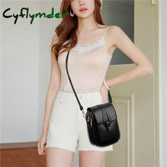 Cyflymder Simple Design Pu Leather Crossbody Shoulder Bags For Women Spring Retro Branded Handbags