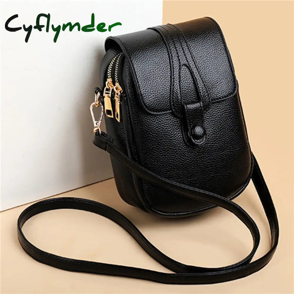 Cyflymder Simple Design Pu Leather Crossbody Shoulder Bags For Women Spring Retro Branded Handbags