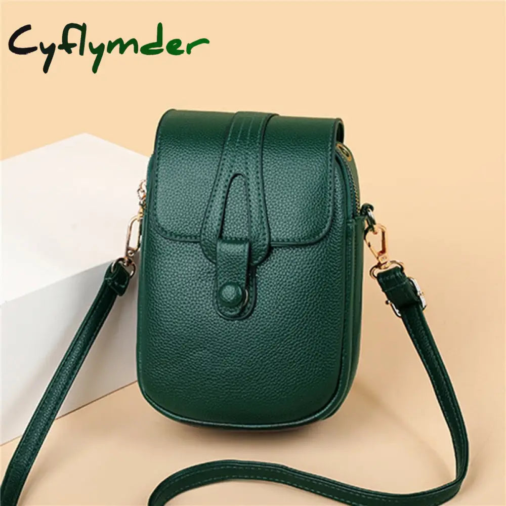 Cyflymder Simple Design Pu Leather Crossbody Shoulder Bags For Women Spring Retro Branded Handbags